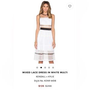 Kendall + Kylie white broderie dress